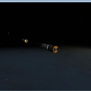 Themis-Sirius launching Zatnikatelman's PLV. MECO and staging took place less than a second before, and the core stage and fairings are still visible.