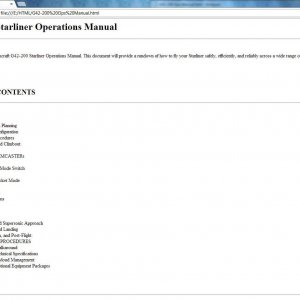 First peek at my G42-200 Operations Manual HTML file in its public form, as seen through Chrome.