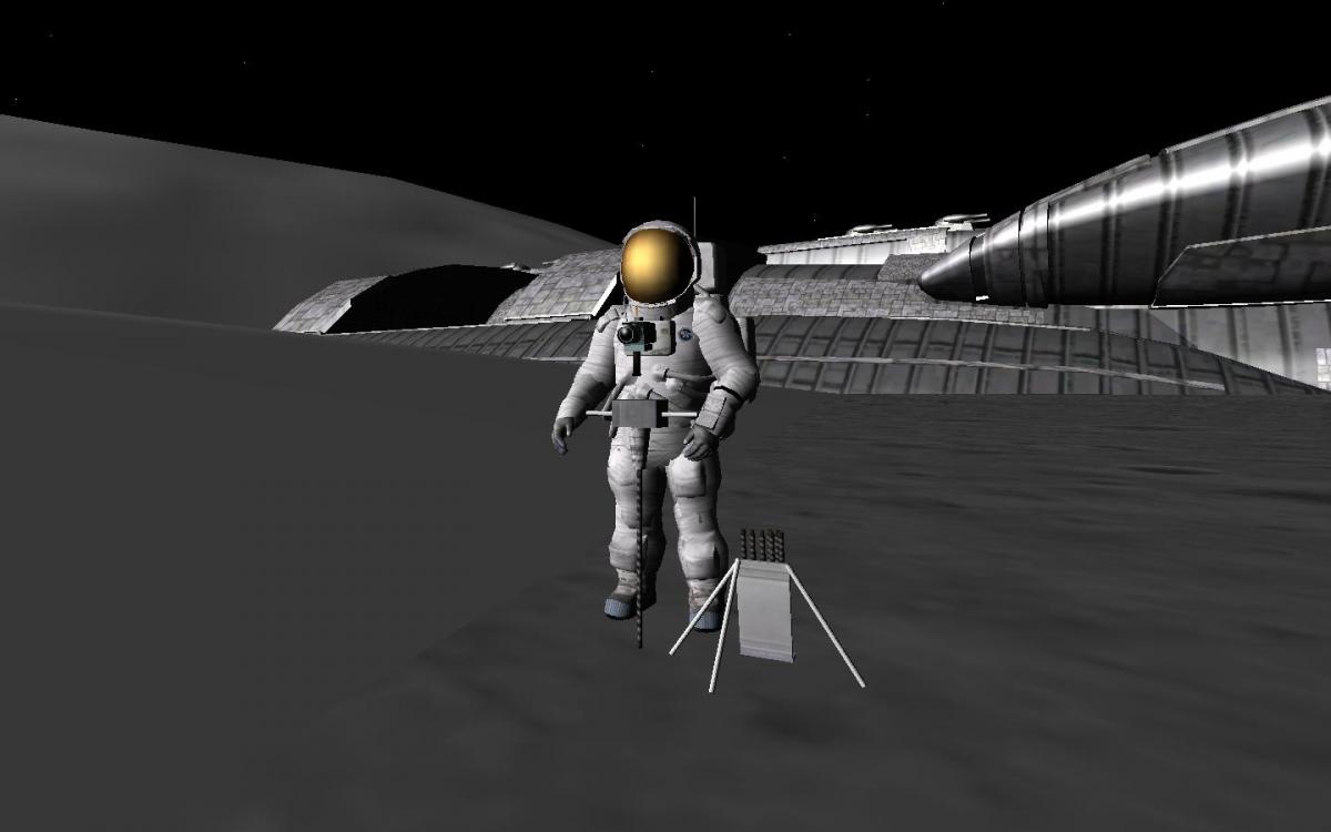 21) Duke takes a core sample near the wreck