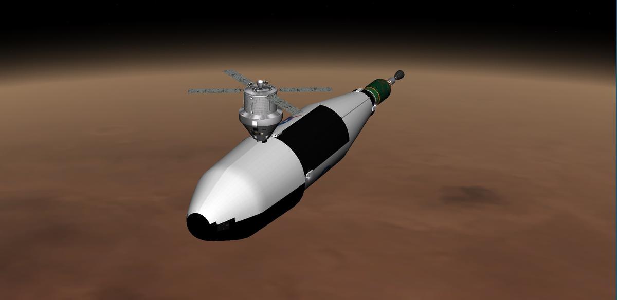 A model of the Mars Orbital Habitat Vehicle.