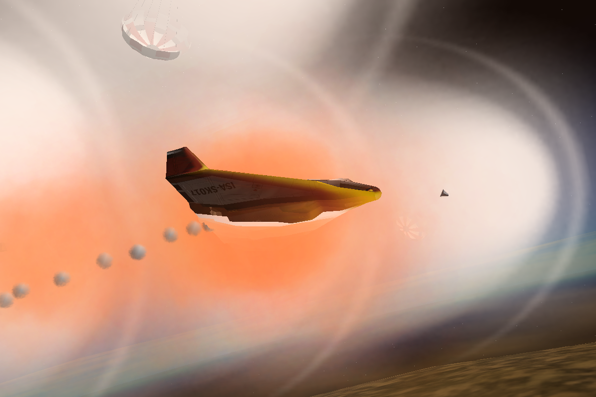 a real hard reentry with chutes
