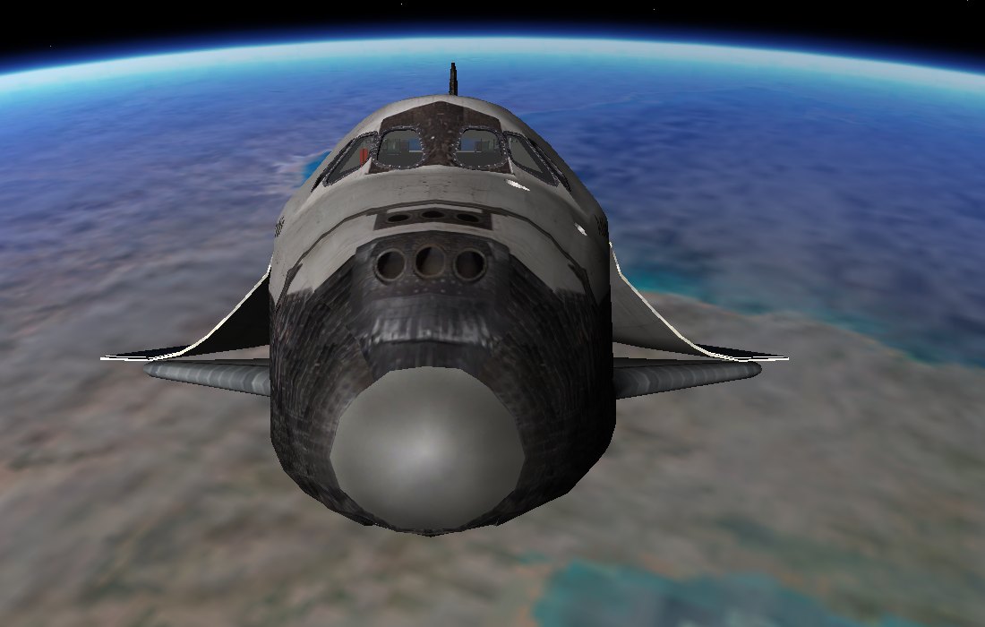 a space shuttle can look real funny, too