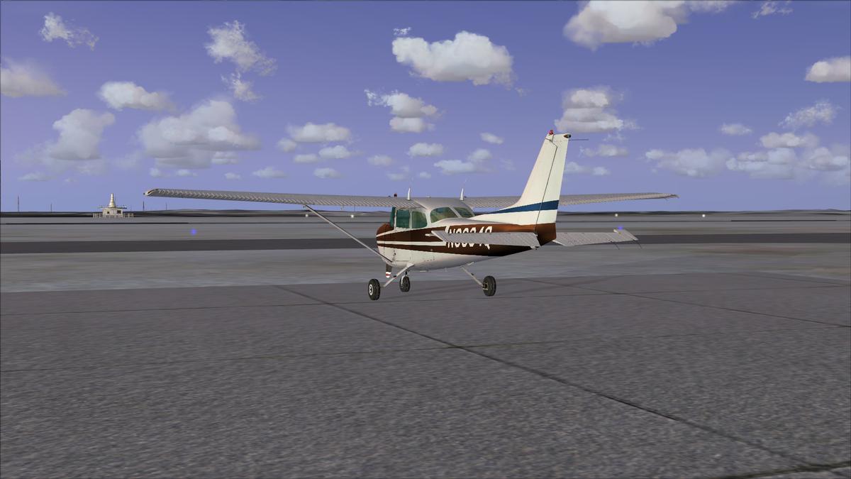 A2A C172 in the livery of Skyhawk 34Q, on the ramp at (updated) KHNB after her maiden flight in FSX: Steam Edition