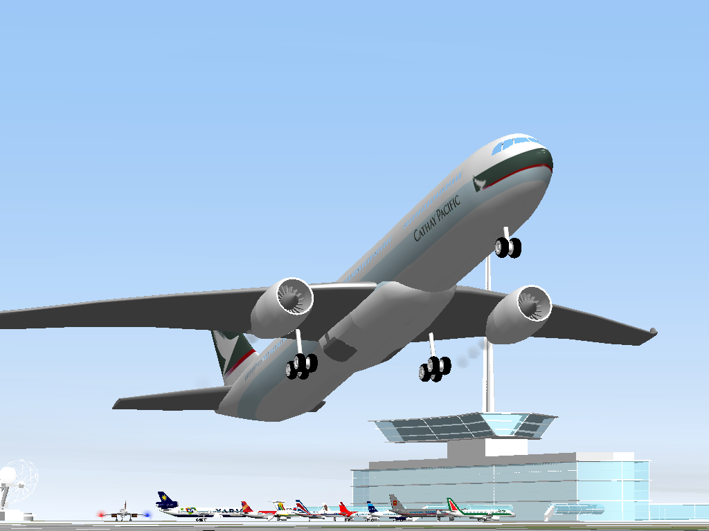 Airbus A330 Cathay Taking Off