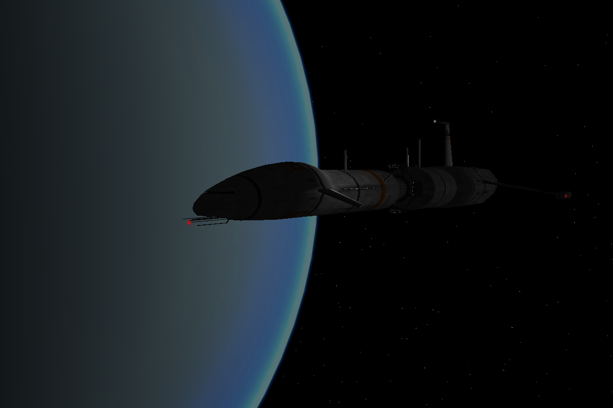 Arrow Freighter orbiting Uranus
