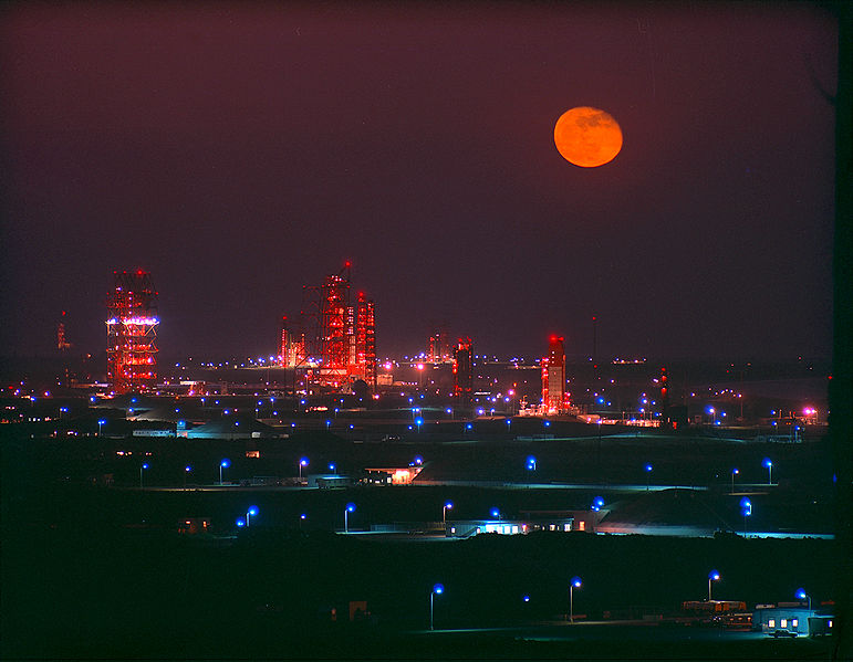 Cape Canaveral at night