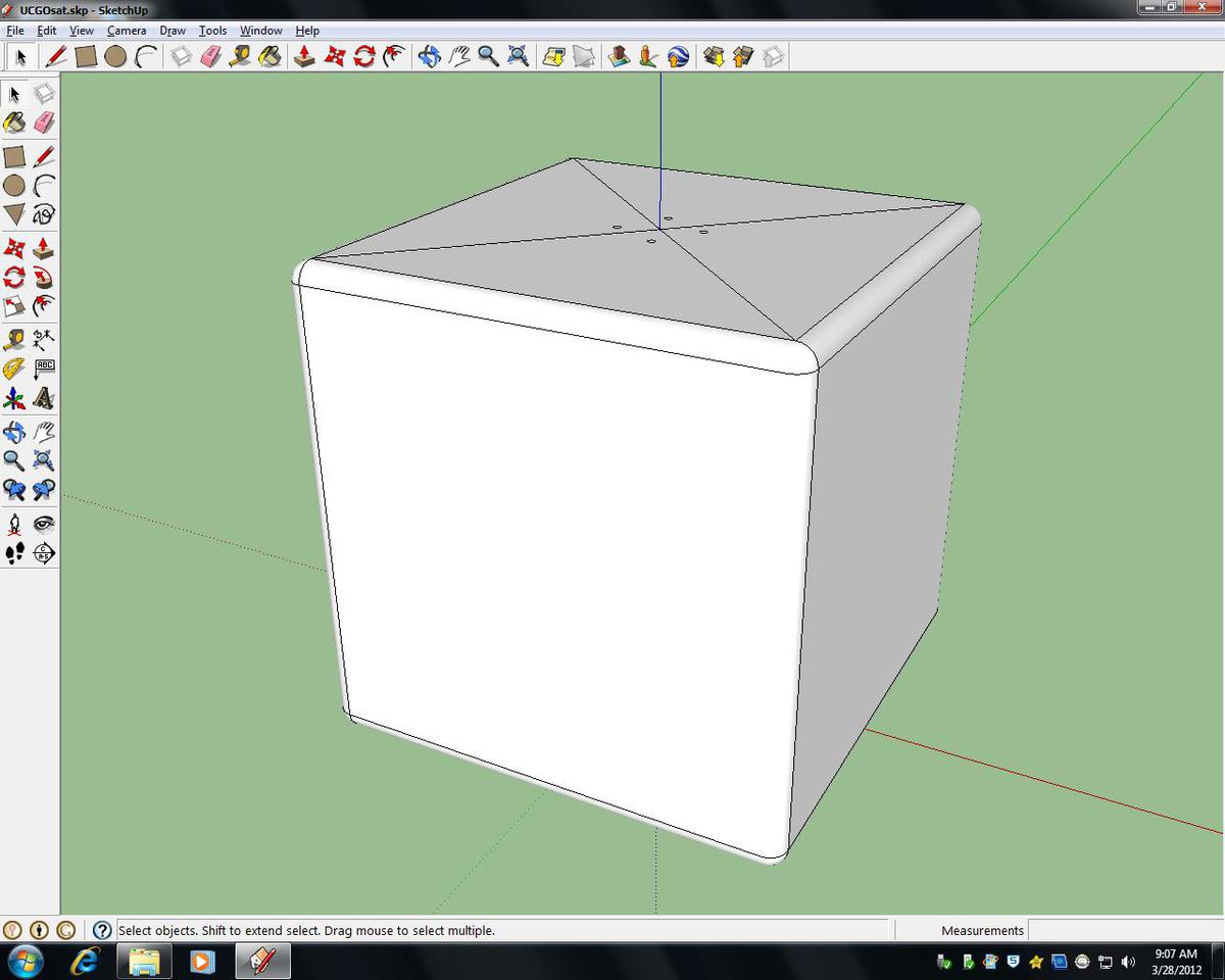 Completed geometry, closed box mode.