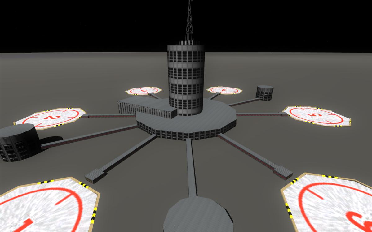 DX9: note the low resolution texture of the central tower (the texture is the same as the other towers that are showing as they should).
Also, the top