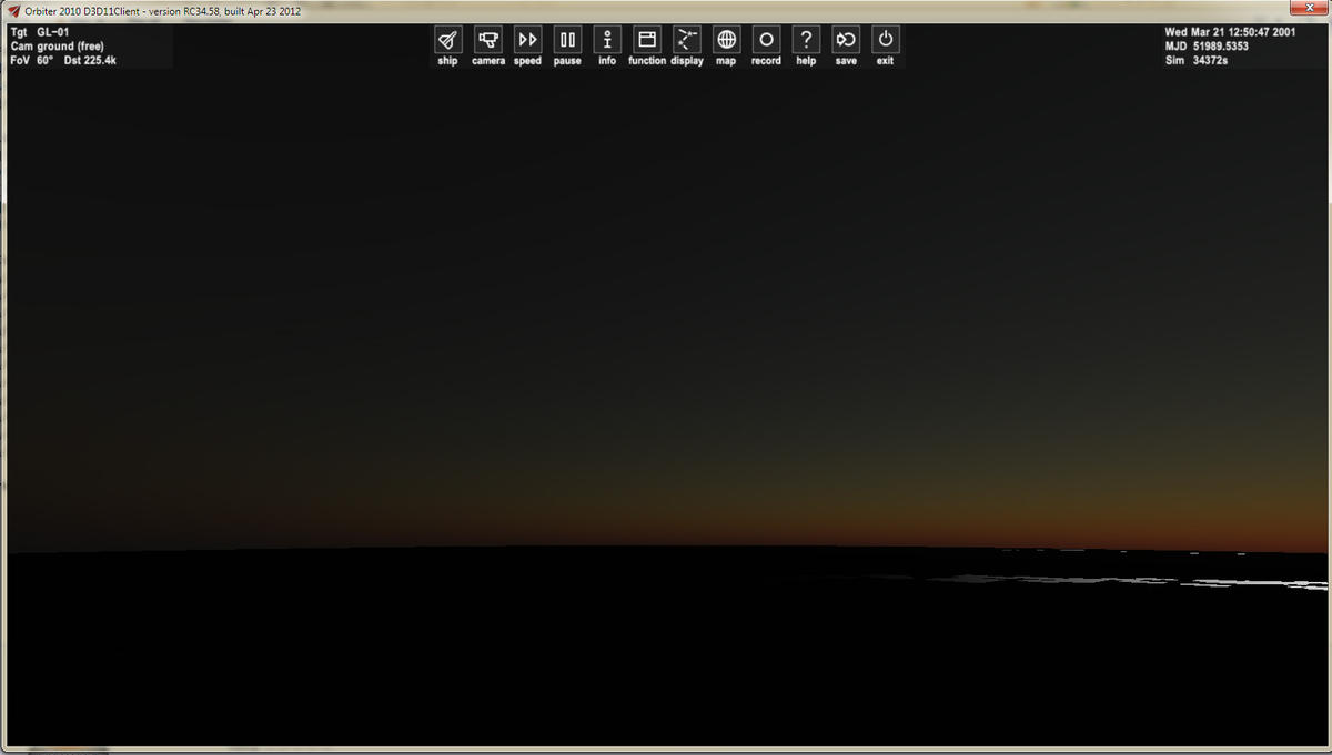 E. Bruneton's atmosphere in D3D11Client - twilight
