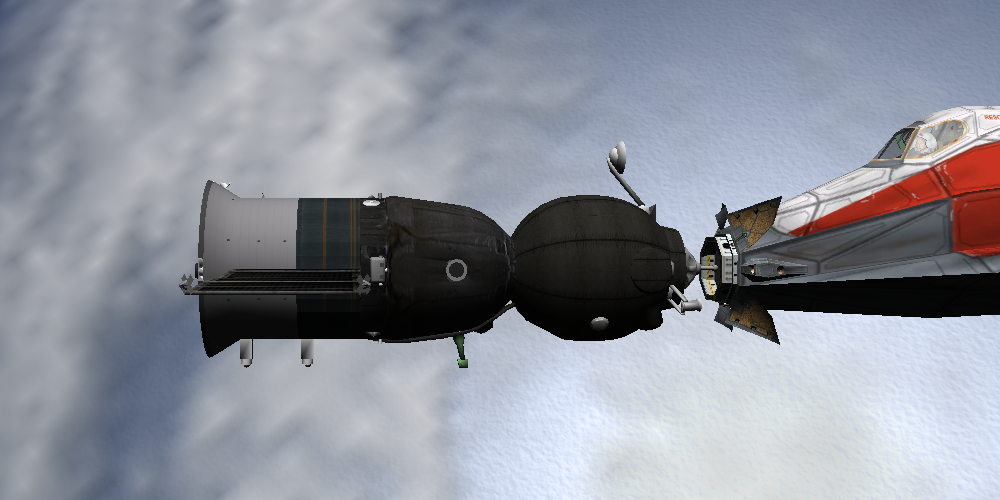 final docking of a Sojuz to a standard Deltaglider