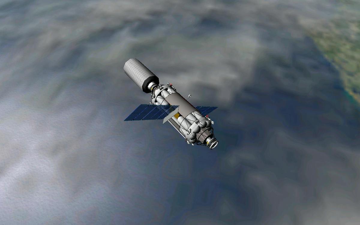 First two modules of my space station.