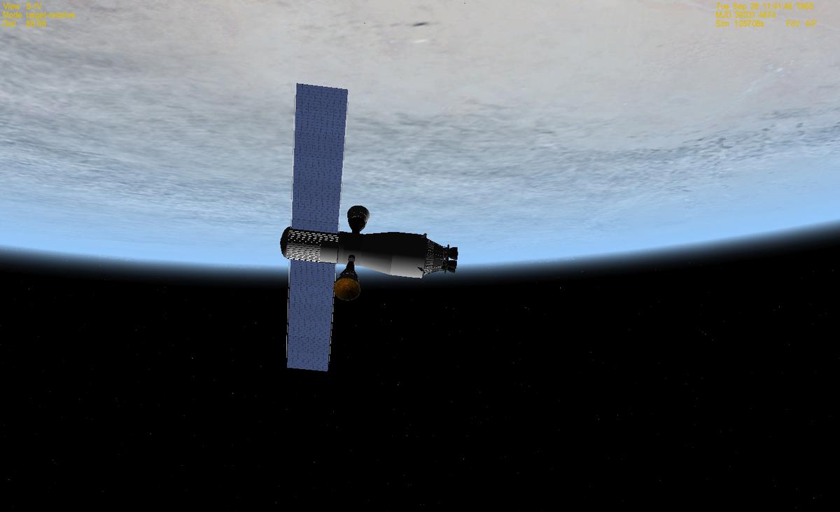Gemini crew swap out at the S-IV station.