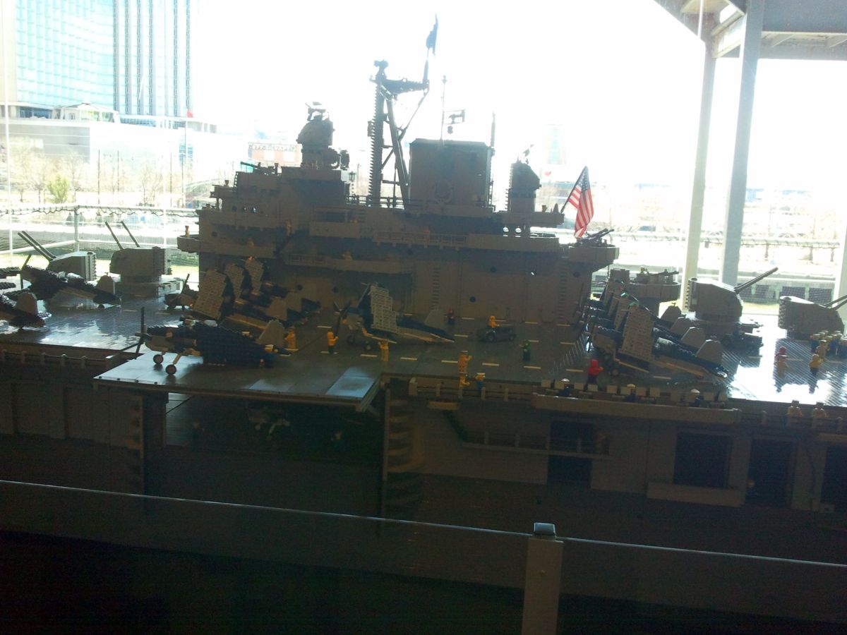 Intreprid model made out of legos (Intreprid museum)
