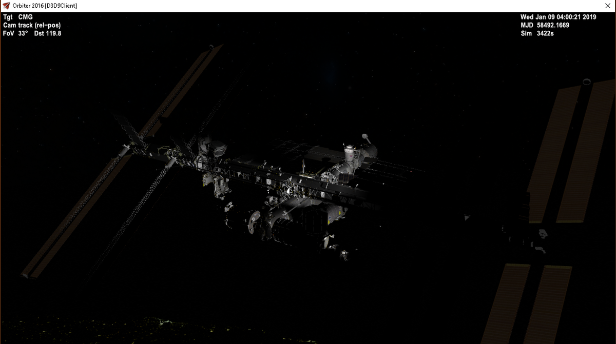 ISS night-lighting