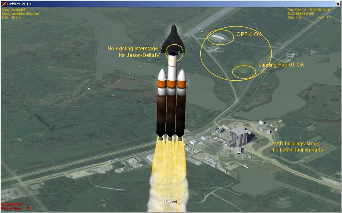 KSC TEST screenshot - shows correct placement of elements in KSC in DEVPACK 01

JASON LEO by donamy on DeltaIV by Thomas Harrington
Lacks an interstag