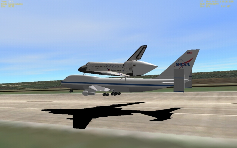 Orbiter SCA landing at KSC
