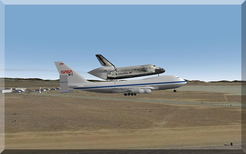 Orbiter SCA take off at Edwards