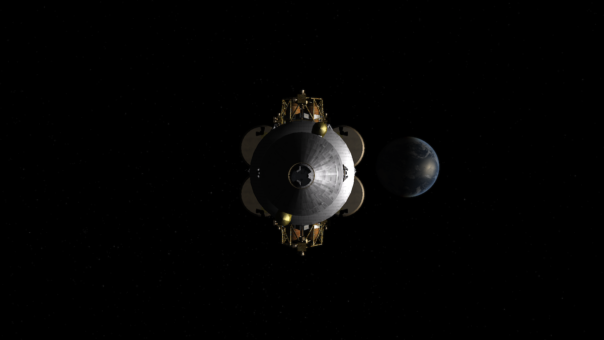 Orion en route to Luna.