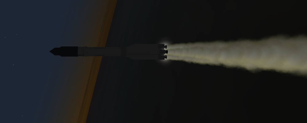 Proton launching at sunrise