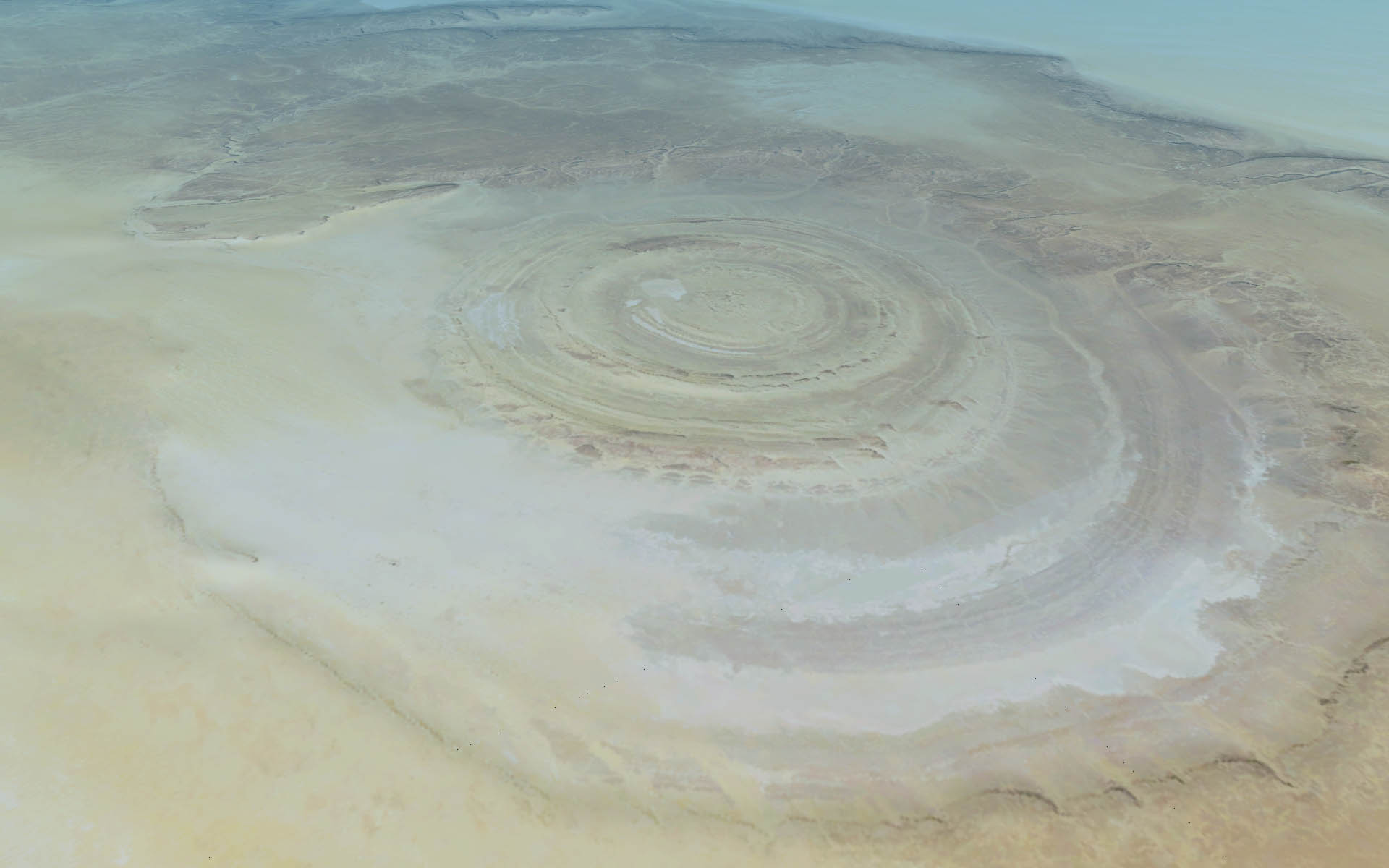 Richat structure in the western Sahara