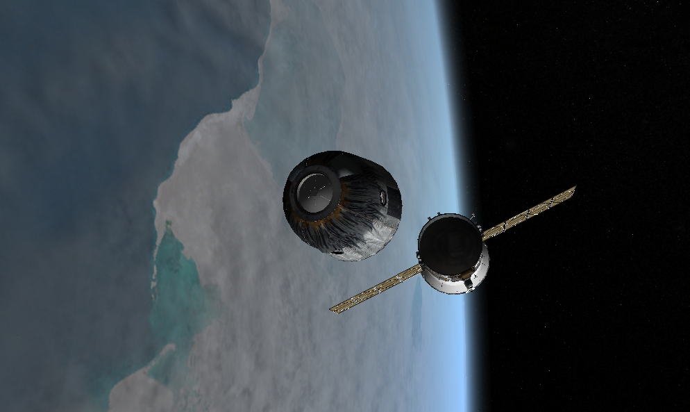 SoyuzTMA 8 SA separation