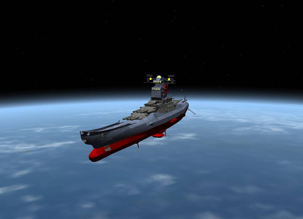 Space Battleship Yamato in orbit.