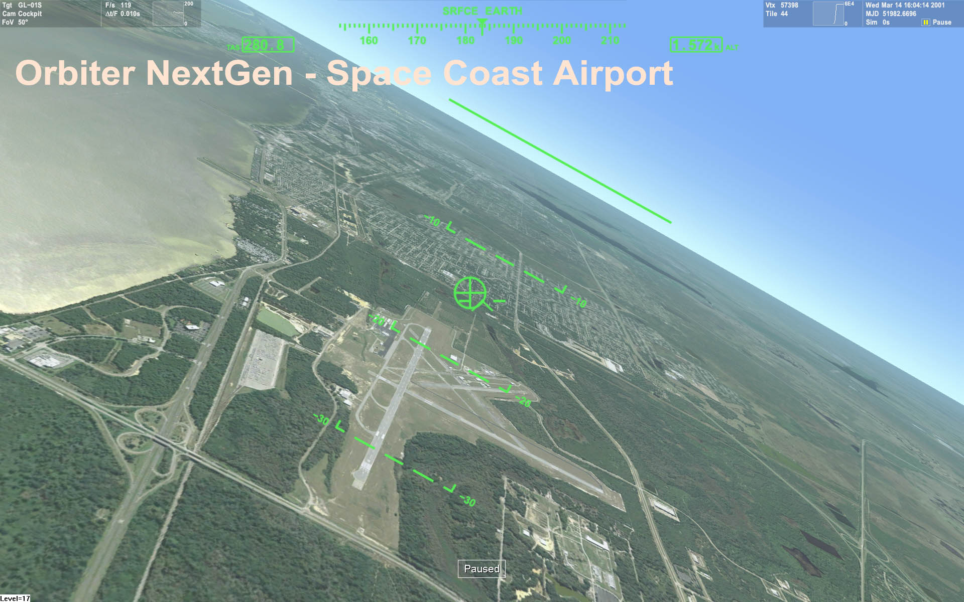 Space Coast Regional Airport: Orbiter NextGen with new planet renderer.
