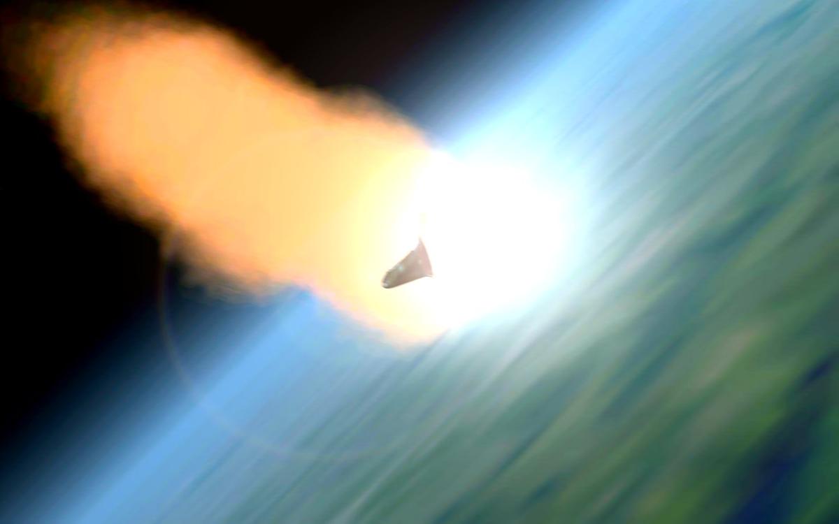 Space Shuttle reentry.