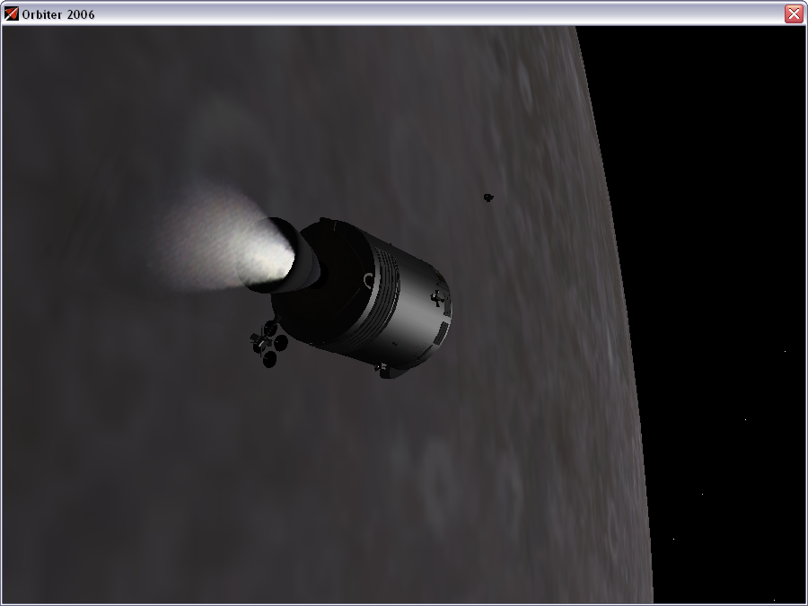 TEI with LM descent stage in sight