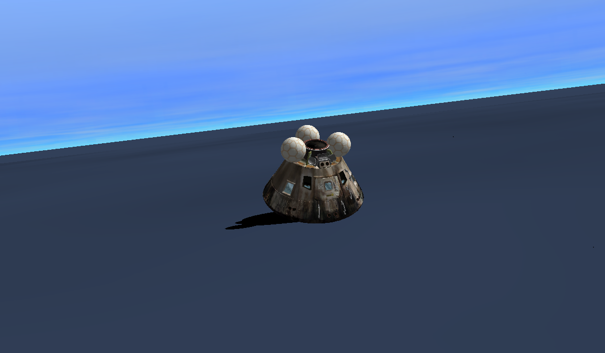 the capsule in the ocean