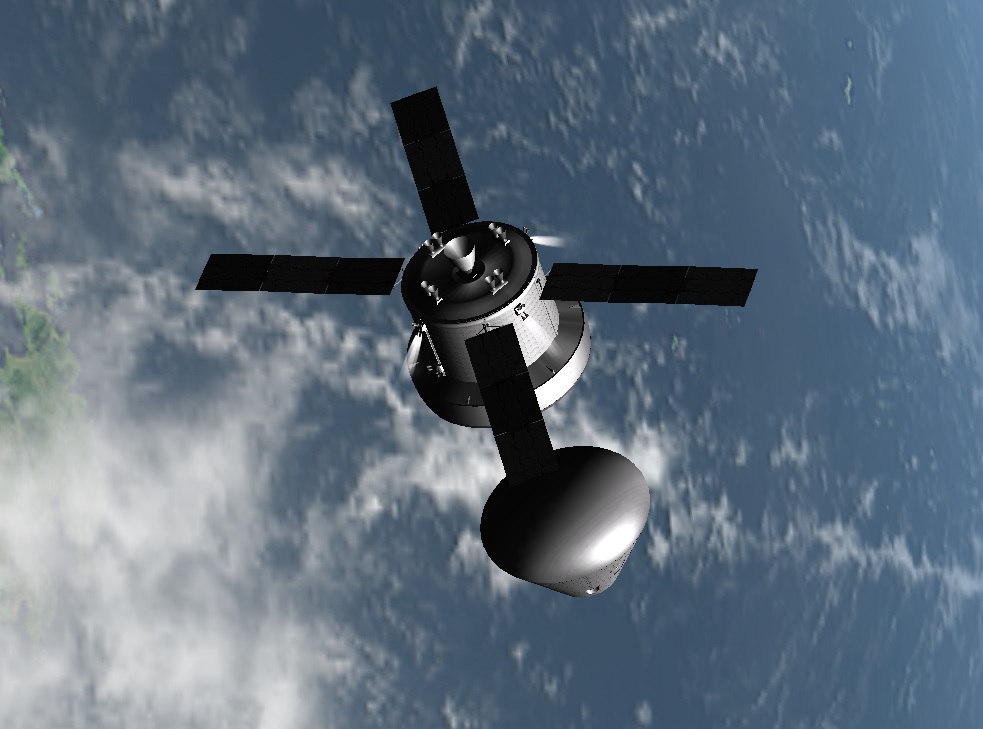The Orion ESA Service Module detaching from the Crew Module.