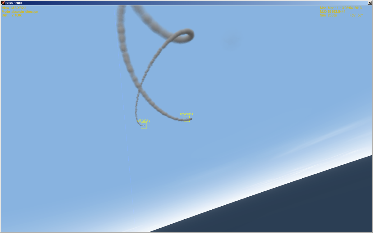 Two lost missile in a dogfight
Missile 2 and 3 fired from a XR2 missed there primary target and decided to have some fun.
Category: Debug