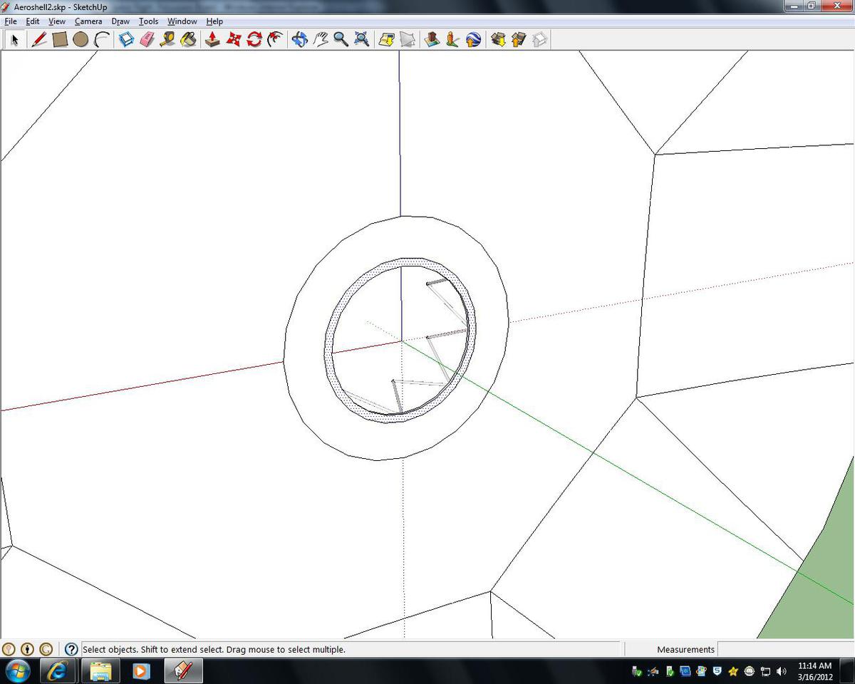 Undersize docking ring. The inner ring is the existing, and the new circle is what I need it to be.