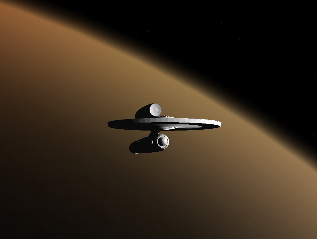USS Kelvin breaking orbit over Mars. Currently no textures.