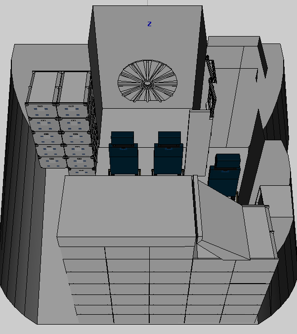 View from Front/Above, note the Internal Airlock has been omitted