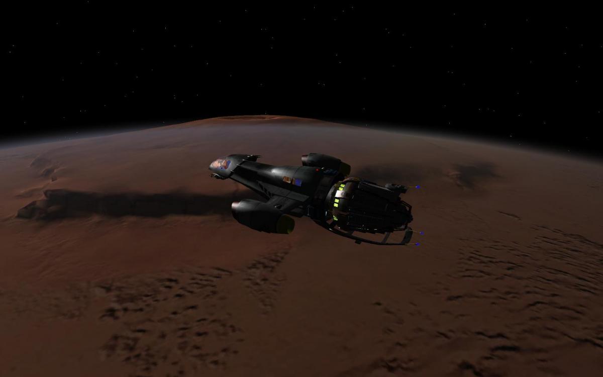 Virgin Galactic Passes over Olympus Mons 1