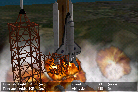 X-Plane Space Shuttle on the iPhone - 
Launch.