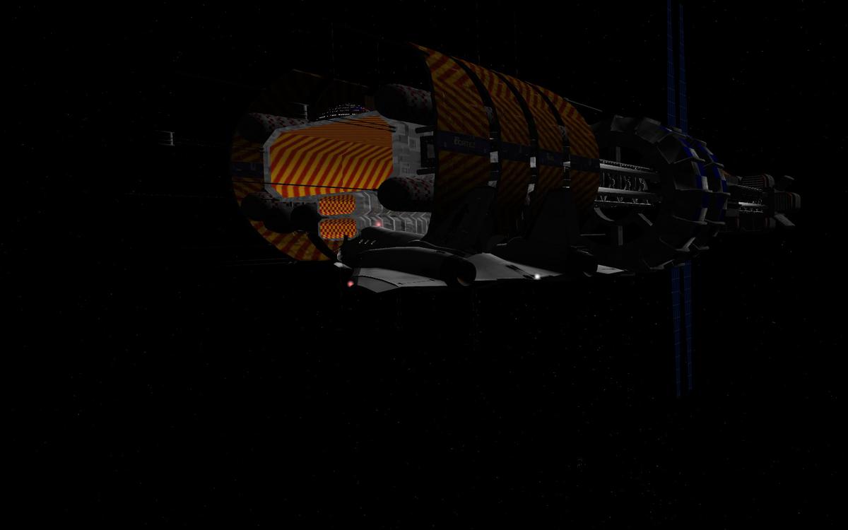 XR2 Approaching the EAS Cortez during rendezvous and docking test maneuvers.
