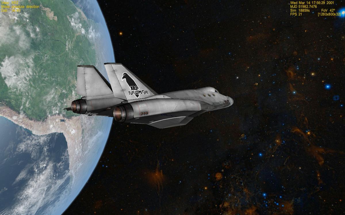 XR2 Ravenstar in Earth Orbit